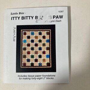 Little Bits Itty Bitty Bears Paw Tissue Paper Foundations 20 x 24" Block Finishe